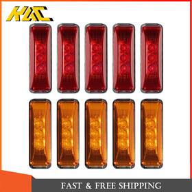 Adv506673 Kac New 10pcs 3.9-inch 3led Side Light Warning Lights 5 Red And Yellow 12v Years
