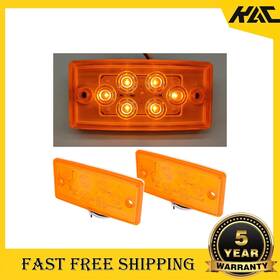 Adv506727 Kac 5pc Trailer Truck Cab Light 6 Led Amber Top Roof Running Marker-lights 12v