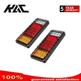 Hjnrt256458 Kac 2pc Trailer Truck 40 Led Tri-color Turn Brake Reverse Rear Tail Light 12v Pair