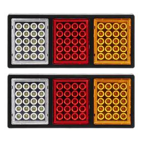 Ka575655c Kac 2pcs Trailer Truck 60 Led Tri-color Turn Brake Reverse Rear Tail Light 12v