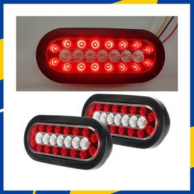 Kac531064 Kac 2 Warning Lights Red Amber Led Trailer Turning Brake 12v For Truck
