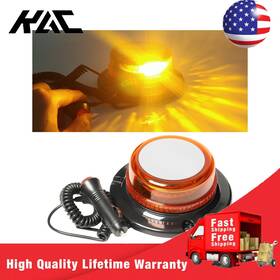 Spe164002 Kac 1pc Screw / Magnetic Mounting Yellow Flashing Warning Lamp Light 10-30v