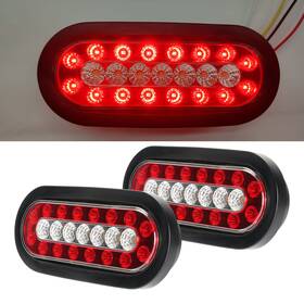 Top556623 Kac 2x Warning Lamps Red And Yellow Turning Brake 12v 2pcs Pair