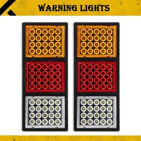 Yia408649 Kac 60led 2 Trailer Truck Tricolor Steering Turn Signal Brake Astern Rear Taillights