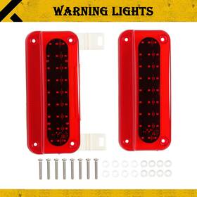 Yia408687 Kac 2pcs 12 V Turn Lights Red Led Brake Tail Taillight Stop Rv Camper Trailer