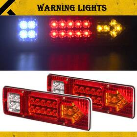 Yia408694 Kac Rear Pair Stop Brake Turn Indicator Tail Light Kit Truck-lamp 19 Led Trailer
