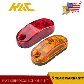 Zon556487 Kac 2.5 Inch 2 Led Side Light Warning 20pcs 10pc Yellow Red 12v