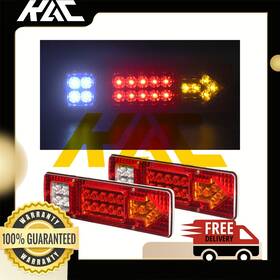 Zon556524 Kac 2pcs Warning Lights 19 Led Turn Signal Taillights Red Yellow White Pair
