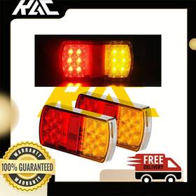 Zon556616 Kac 2x Warning Lights Bi-color 12 Led Round Arc Light 12v Pair