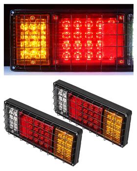C11904 Kax 2pc 40 Led Tail Turn Signal Brake Reverse Running Lights Trailer Rv Camper Us