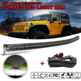 Tur-lb288wcv18w-btwir-june Kb-autolight 50 Inch Curved Led Light Bar For Jeep Cherokee Xj Wrangler Jk Cj Lj Upper Roof Mount