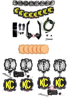 Kc Hilites 91336-91303-91305-ac Gravity Pro6 50 Inch Roof Light Bar 2 Pairs 6 Amber Covers For Jl