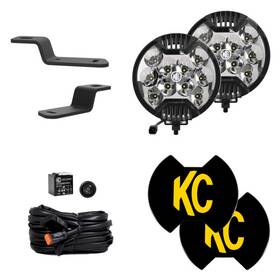 97161 Kc Hilites For 21 Ford Bronco Slimlite Led 2-light System Ditch Light Kit
