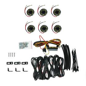 Kcl91040 Kc Hilites Cyclone V2 Led - Rock Light 6-light System Clear 5w Flood Beam