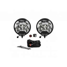 Tlx-kcl100-cl360a70 Kc Hilites For Slimlite 6 Inch Led Light 50w Spot Beam Pair Pack System - Black
