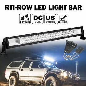 Hy3265180 Kingcarfactory Tri Row 32inch Led Light Bar Driving Offroad Flood Spot Combo Atv Utv Truck 30 Inch