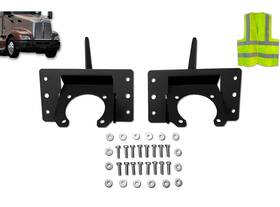 T660-kw Kozak Metal Mounting Brackets Set Fits Plastic Bumper Compatible With Kenwort