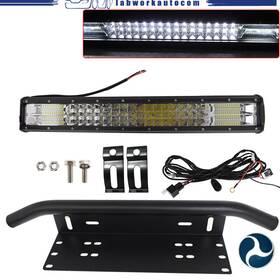 La810996cm Labworkauto Work Light Bar 23 Inch Bumber Number Plate Bracket Wiring Harness Kit 20 Black Led