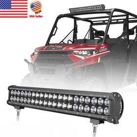 Dti-1r-20-shy-1 Led-nightrider For Polaris Ranger Xp 1000/1000 Crew 20 Inch Light Bar Combo Work 6000k Utv 12v