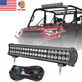 Dti-1r-20-shy Led-nightrider Rlx For Polaris Ranger Xp 1000/1000 Crew 20 Inch Light Bar Combo Rock Switch Wiring