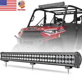 Dti-1r-28-shy-1 Led-nightrider For Polaris Ranger Xp 1000/1000 Crew 28 Inch Light Bar Work Combo Utv Atv 12v