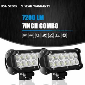 Vill36wsmfl2pa1 Led-ultrahub 2x 7inch Work Light Bar Flood Spot Combo Fog Lamp Offroad Driving Truck Atv