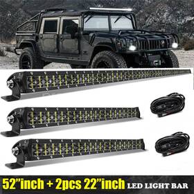 Ledlight 720524483645 52 Inch Led Light Bar 22ftft Lamp 4ftft Pods Combo For Hummer H1 H2 H3 Humvee Am General