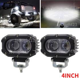 C14d Ledlight23 Pair Spot 4 Inch Led Work Light Bar Pods Fog Offroad Fit Jeep Truck Boat Crane