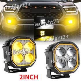 Ledlight23 F4yw Fit Toyota Fj Cruiser 2 Inch Amber Led Cube Pods Work Lights A-pillar Hood Fog Lamps