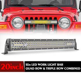 E0101-elhm150 Lednightkiller E0101-elhm150--1 20 Inch Quad Row Led Work Light Bar Combo Off Road Driving Fog Truck Utv Atv 4wd