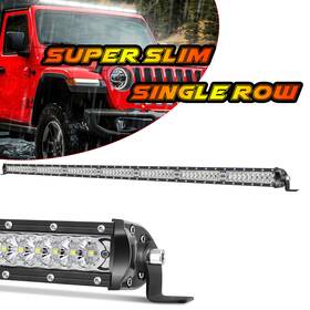 Eki5startsdvcf1rs40 Lednightkiller For Jeep Wrangler Jk Jl 40 Inch Single Row Led Work Light Bar Slim Combo Offroad 12v