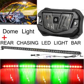 Ekisfvdc-e37-rgy-vdl Lednightkiller For 2017 Can-am Maverick X3 Max 37 Inch Utv Rear Chase Led Light Bar Dome Lights