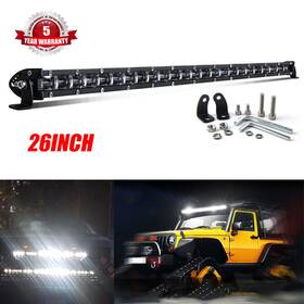 9610zknsd7848936908 Ligbt 26 Inch 24 Led Light Bar Single Row Spot Flood Combo Work Ute Truck Suv Atv