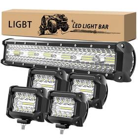 Ligbt H0980h0131 360w Led Light Bar Kit And 4pcs 60w Pod Lights For Truck Utv Atv Boat