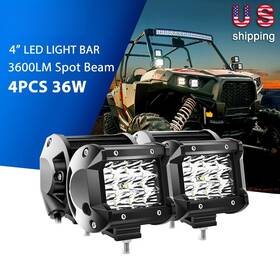 Ni812227032241 Lightcar 1 4x4inch 36w Led Light Bar For Jeep Truck Atv Off-road Triple Row 3600lm