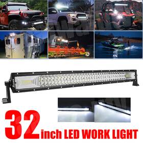 180c Lightcentre 32 Inch Led Light Bar Tri Row Spot Flood Combo Truck Offroad 4wd Atv Suv