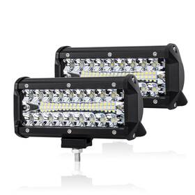 93s-fs7s-ufa Lite-way 2 2pcs 7 Inch Led Light Bar For Truck Boat Atv Utv Marine Ip68 24000lm