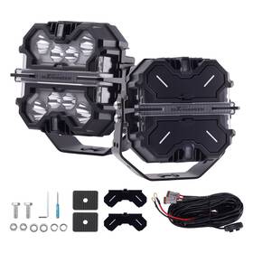 1hn5ae Maxpeedingrods Led Driving Lights 332w Spot Flood Combo For Atv Utv Marine 7inch White Amber
