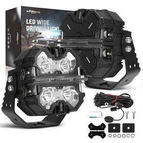 50obc4 Maxpeedingrods 5 Inch Led Driving Light Pods 178w White Amber Drl Off Road Work Lights Ip68