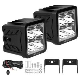 Maxpeedingrods 832yib Led Auxiliary Lights 120w Spot Beam 12000lm Drl Harness Off-road Driving
