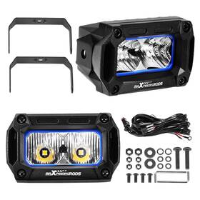 C2fdcx Maxpeedingrods 20w Led Auxiliary Light Rectangular Flood Beam 2000lm 3.3in For Off-road 9-30v