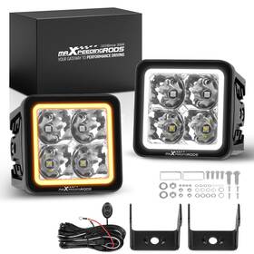 Cx3q6j Maxpeedingrods 3.3in 120w Square Led Pod Lights Spot Beam 12000lm White Drl 9-30v Off-road