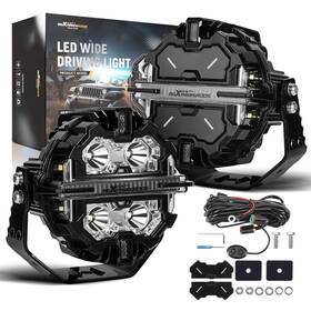 Dbk291 Maxpeedingrods Round Led Driving Lights 21360lm Ip68 For Off Road Vehicle Suv Atv Utv 4x4 Truck
