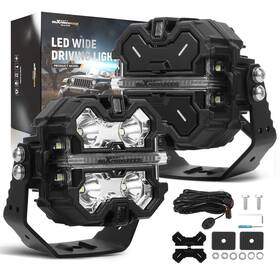 E89zk2 Maxpeedingrods Led Work Lights For Heavy Equipment 3.5 Inch 270 Beam Pattern White 6000k Ip68