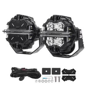 Fbkmi7 Maxpeedingrods 5 Inch 178w Led Driving Light Spot Beam Drl White Amber Pod Lights Ip68 270 21360lm