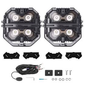 Maxpeedingrods Nvpha2 Led Cube Lights With Rgb Background Drl For Atv Utv Marine Offroad 4x4 White
