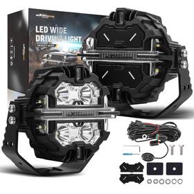 P2y4t9 Maxpeedingrods 5 Inch 178w Led Driving Light Spot Beam Drl White Amber Pod Lights Ip68 270 21360lm