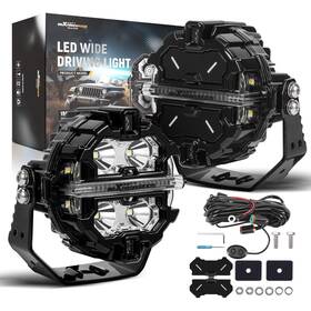 Rk7sd0 Maxpeedingrods Led Driving Light Pods 3.5 Inch 270-degree Beam Pattern Spot Lights White Amber Drl