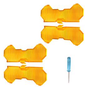 U3mlrs Maxpeedingrods Round Driving Light Cover For 7inch Led Crosshair Series Amber Pc