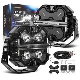 Uy68qe Maxpeedingrods 25440lm Led Driving Light Bar Pods Rgb Drl For Suv Atv Utv Marine Off Road 12v